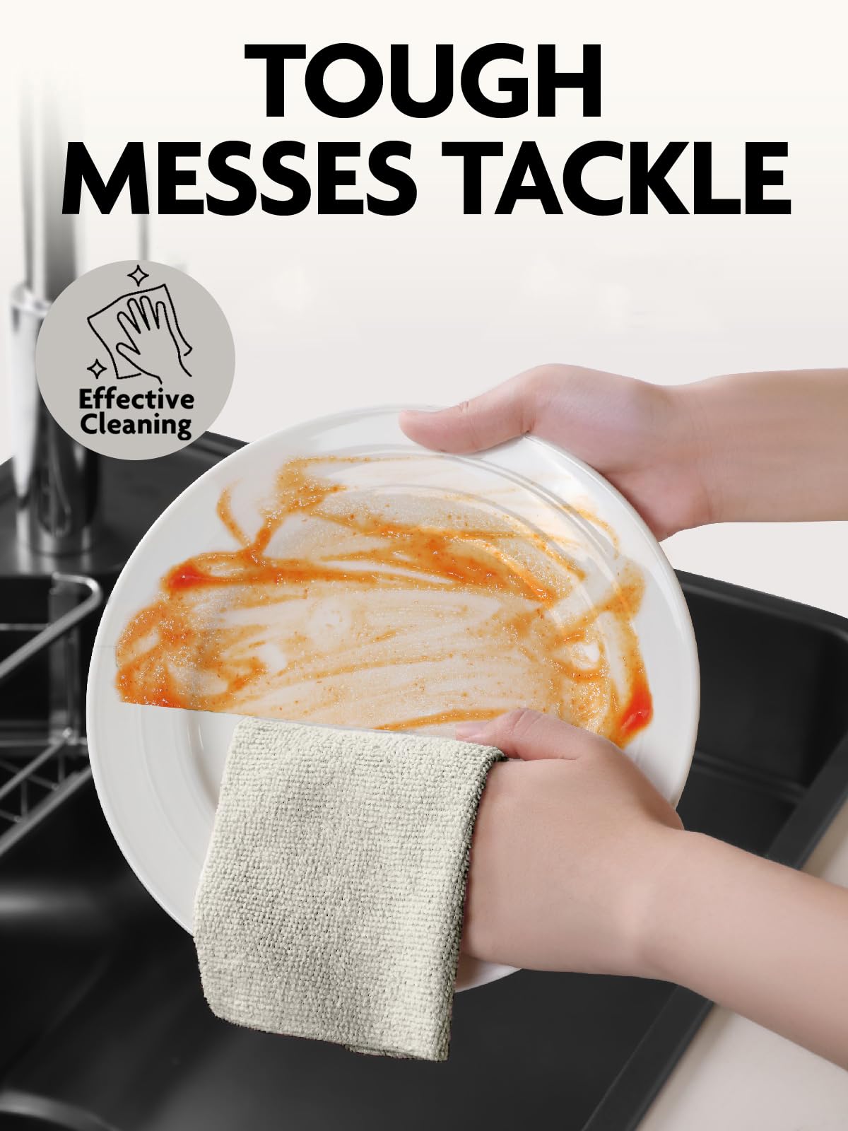 Fantasticlean dish cloth 10x10 inch for reliable surface cleaning