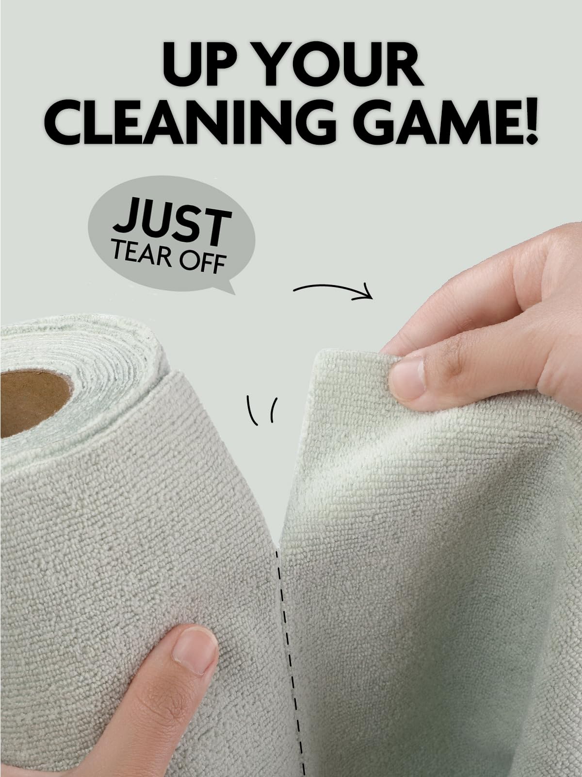 Fantasticlean 300gsm microfiber close-up showing thickness and softness.