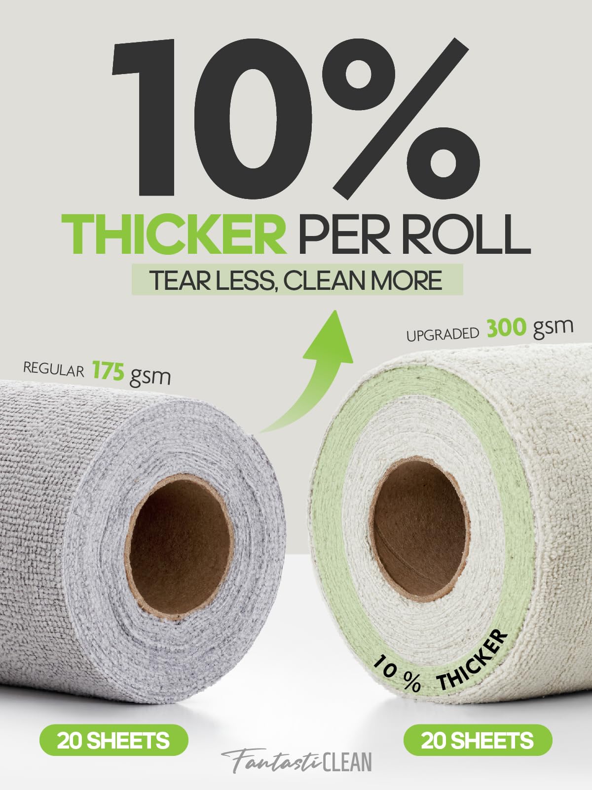 Fantasticlean cloth leaves lint-free, streak-free finish on glass.