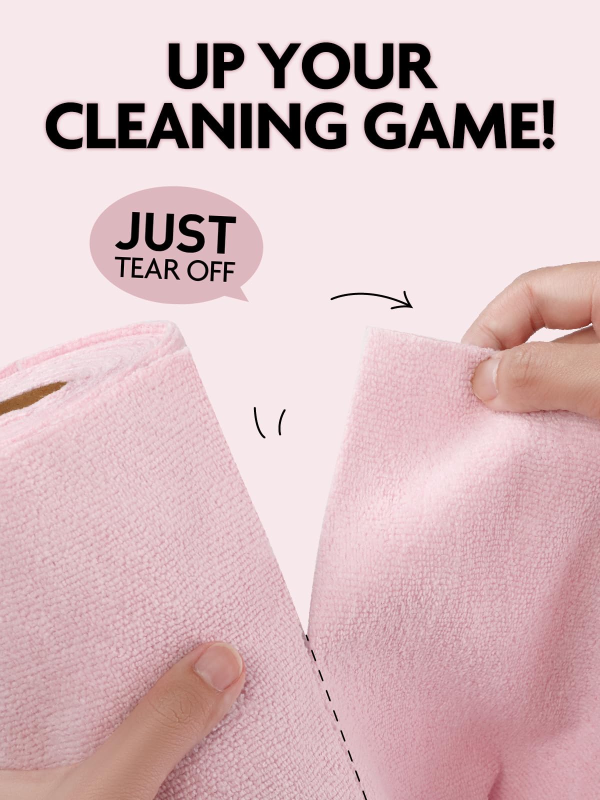 Fantasticlean Tear-Away blue dish cloth roll ready for damp messes