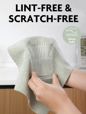 Fantasticlean Tear-Away moss green dish cloth roll reduces waste with reuse