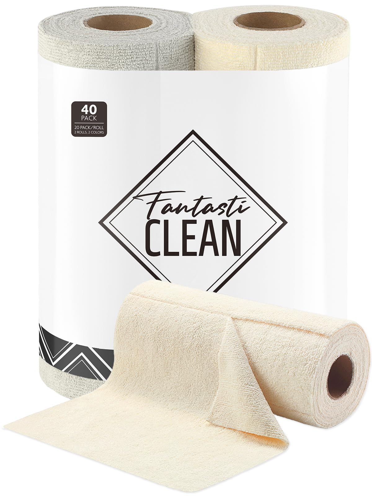 Fantasticlean tear-away roll open pack shows quick-clean sheets for fast kitchen tidy-ups