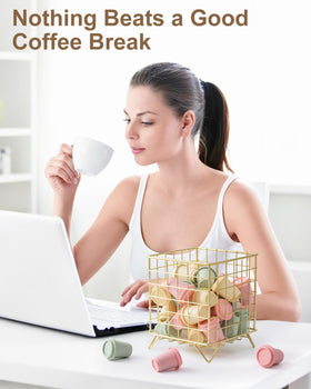 FantasyLife K Cup Holder Organizer on an office desk for tidy pod storage.