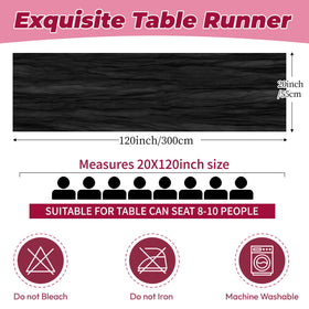 FANTEKE 20x120 inch cheesecloth runner drapes gracefully over banquet table