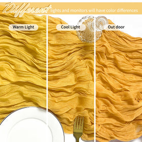 FANTEKE dessert tablescape gains elegance with semi-sheer cheesecloth fabric
