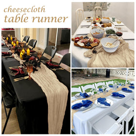 FANTEKE easy-care table runner stays durable across events.