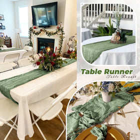 FANTEKE sage green cheesecloth easy-care maintenance for long-lasting use.