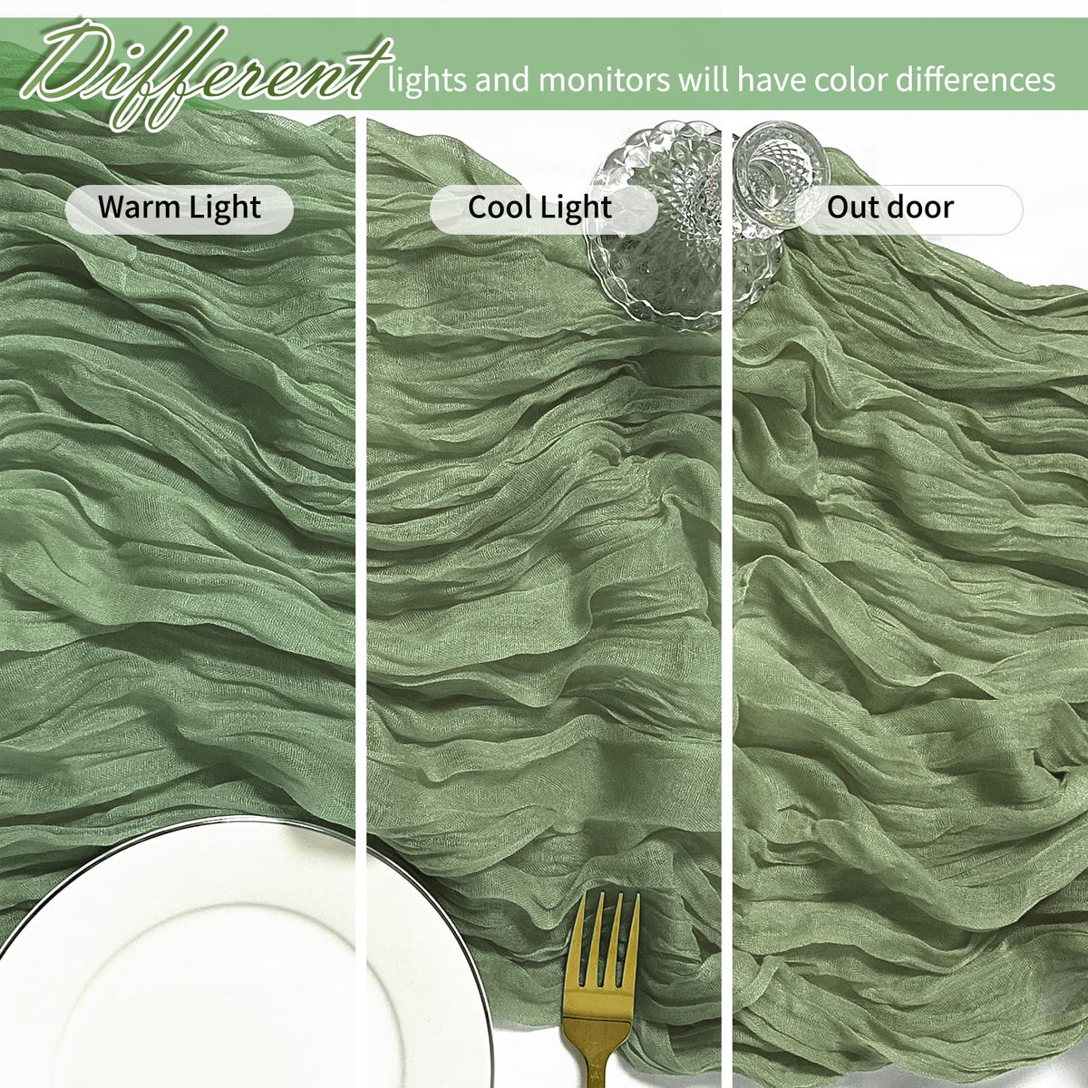FANTEKE gauze table runner provides versatile decor for parties and events.
