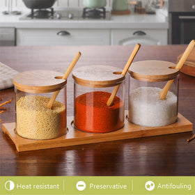 FANTESTICRYAN transparent glass jars with lids ideal for quick identification