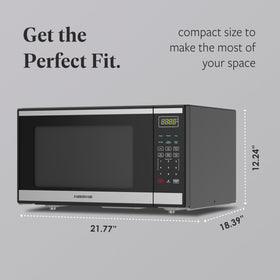 Farberware microwave turntable close-up with 12.4-inch surface