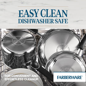 Farberware Brilliance even-heat base demonstrates consistent results across dishes