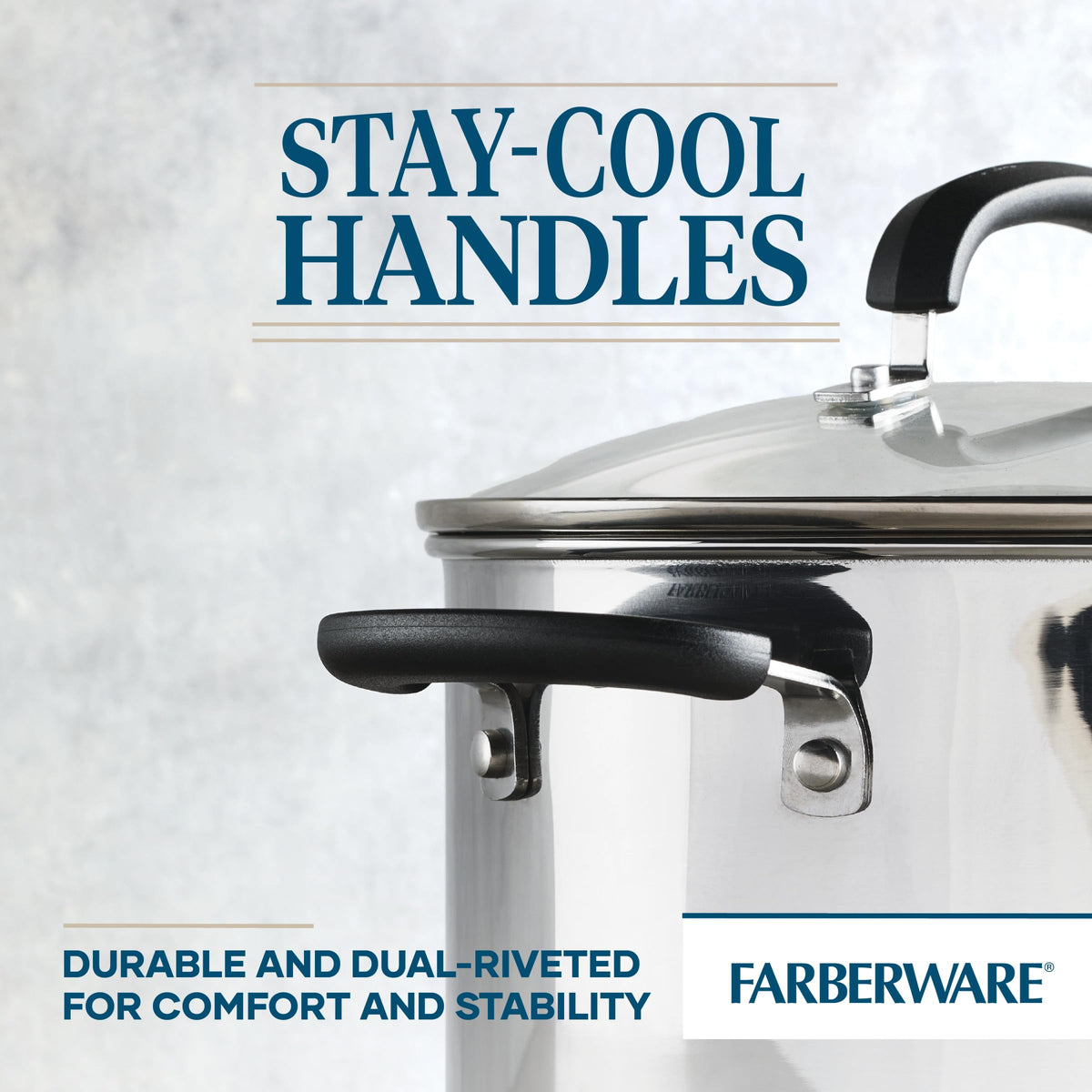 Farberware Brilliance induction-ready base supports versatile cooking on all stoves