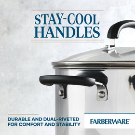 Farberware Brilliance induction-ready base supports versatile cooking on all stoves