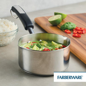 Farberware Brilliance induction-ready pan works on all cooktops.