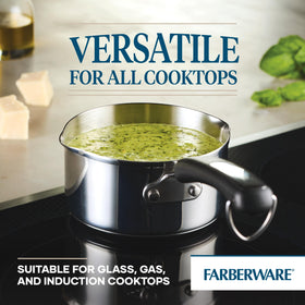 Farberware Brilliance saucepot oven-safe to 350F.