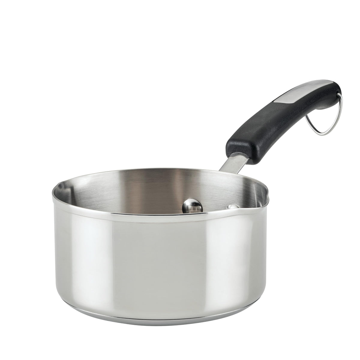 Farberware Brilliance 1qt saucepan with side spouts for easy pouring.