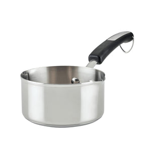 Farberware Brilliance 1qt saucepan with side spouts for easy pouring.