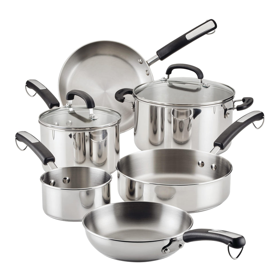 Farberware Brilliance stainless steel pots and pans set for versatile everyday cooking