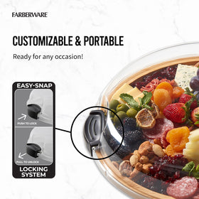 Farberware Build-a-Board enhances entertaining with elegant charcuterie presentations.