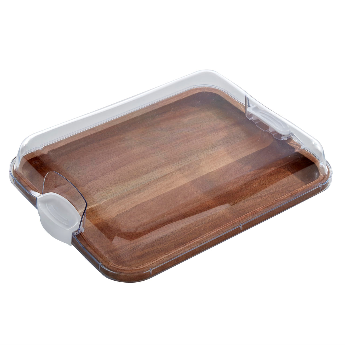 Farberware Build-A-Board lid is dishwasher safe for quick cleanup.