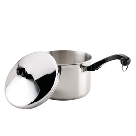 Farberware Classic 3qt saucepan full-cap base ensures durable heat distribution.