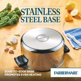 Farberware stockpot is dishwasher-safe for easy cleanup