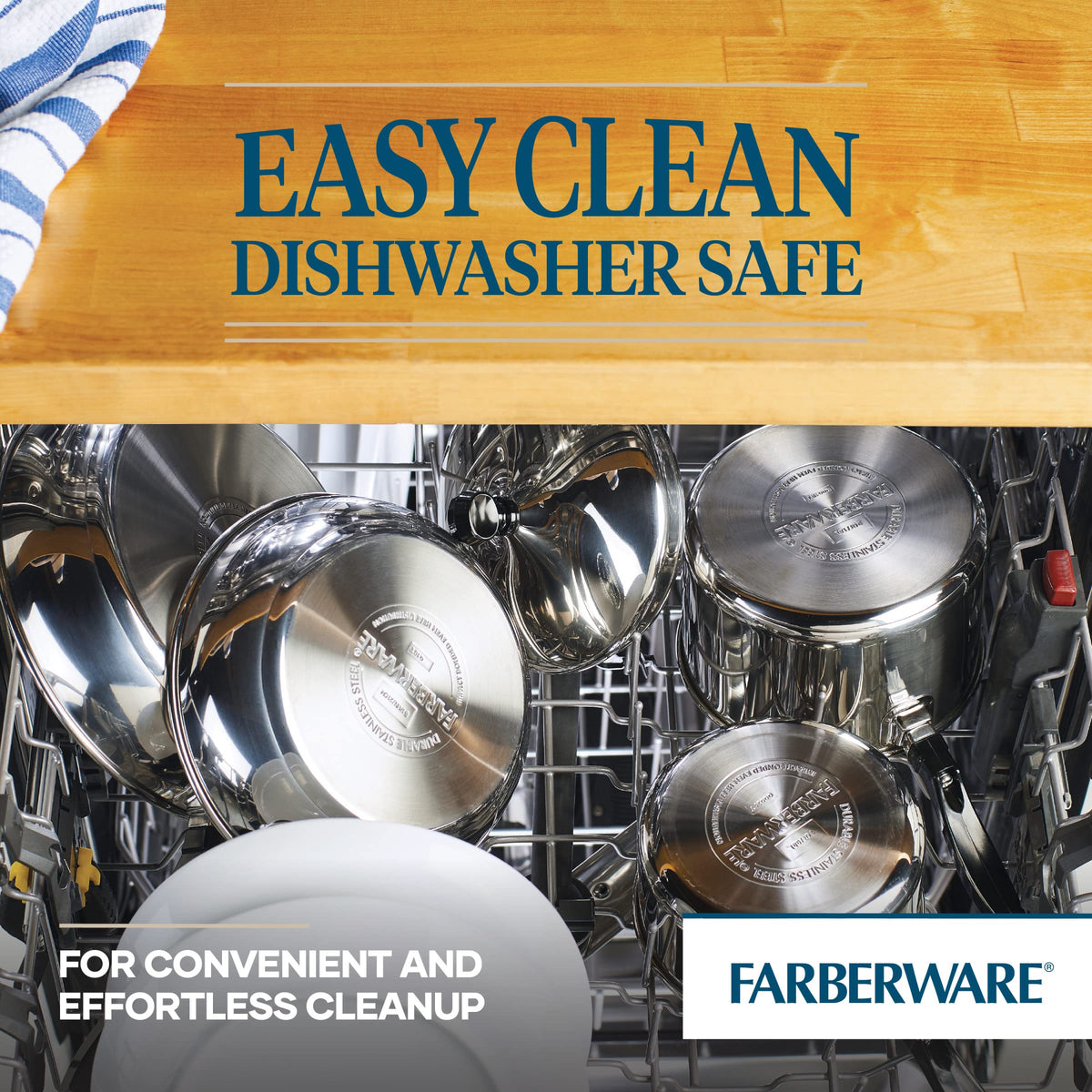 Farberware stockpot handles offer a cool, confident grip