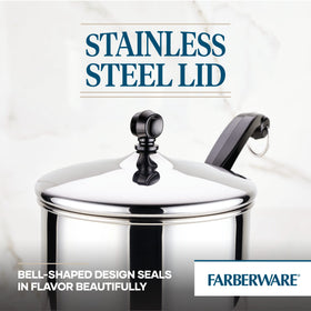 Farberware Classic 2-Quart base shows aluminum core for even heating.