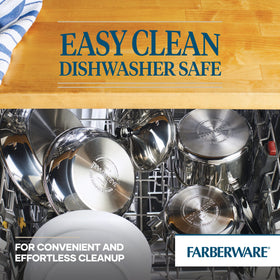 Farberware Classic sturdy handles stay cool for easy lifting.