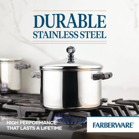 Farberware handles stay cool and oven-safe to 350°F