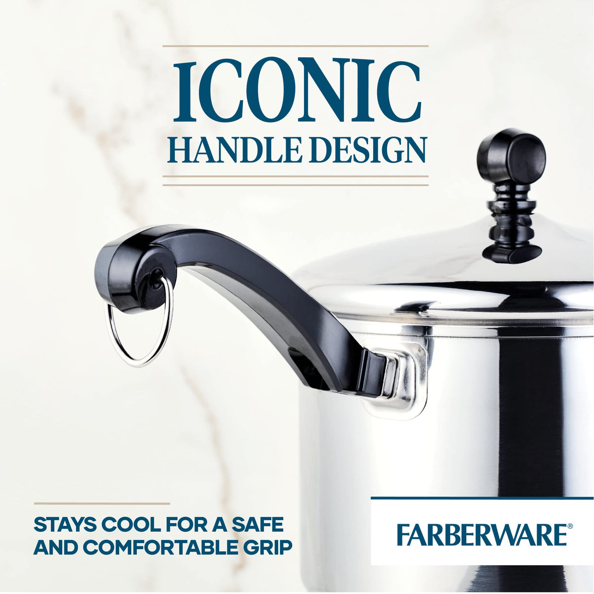 Farberware Classic straining saucepan in oven up to 350F supports stove to oven recipes