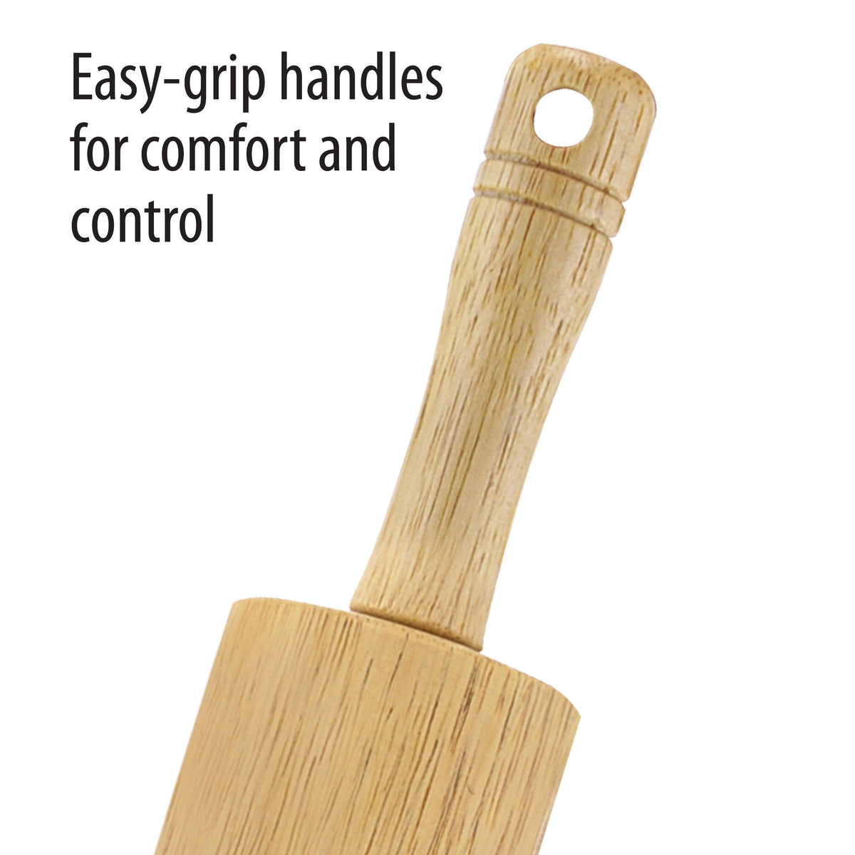 Farberware rolling pin versatile for pizza, pastry, cookies, and bread dough.