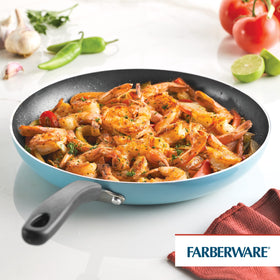 Farberware Cookstart DiamondMax pan grip with dual rivets for secure handling during meals