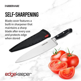 Farberware Edgekeeper knife ergonomic triple riveted handle close up