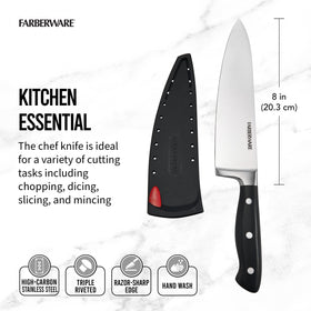 Farberware Edgekeeper self sharpening sleeve in action