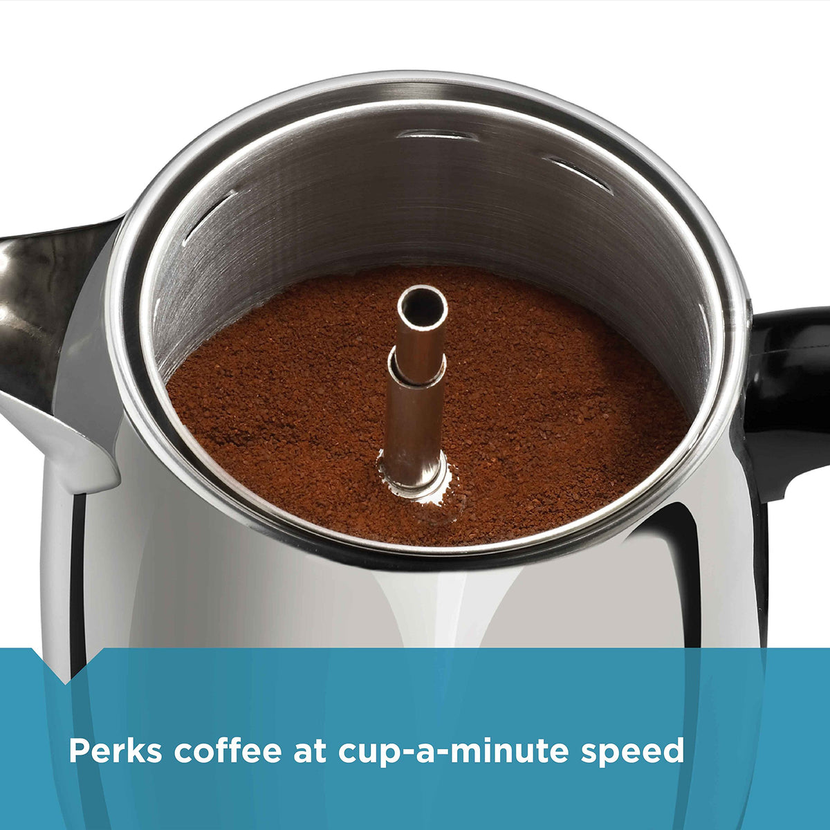 Farberware detachable cord enables easy serving and compact storage.