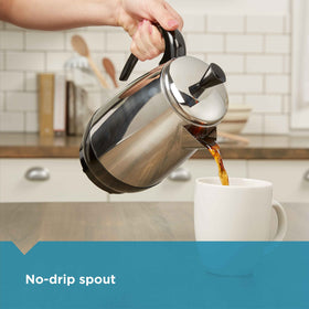 Farberware keep-warm function maintains heat after brewing