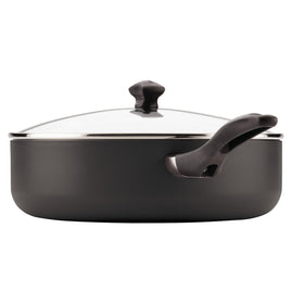 Farberware glass lid helps monitor sauces without splatters.