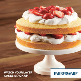 Farberware GoldenBake cleanup-friendly nonstick surface after baking.