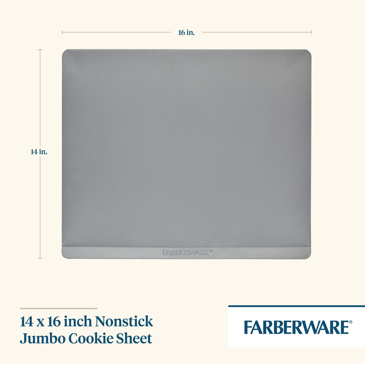 Farberware Golden Bake insulated side view showing warp-resistant construction.