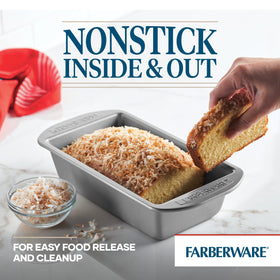 Farberware heavy-duty rolled-rim construction supports warp resistance