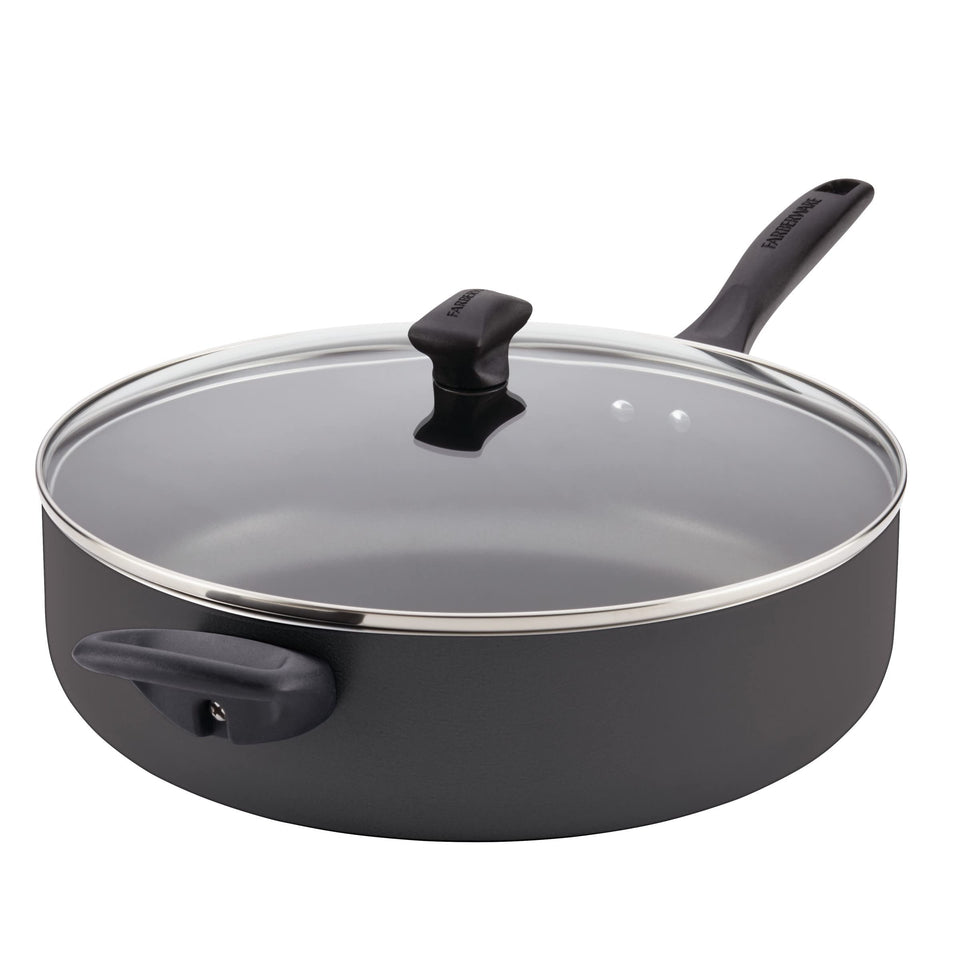 Farberware jumbo cooker 6qt full pan for easy one-pan meals and even heat.
