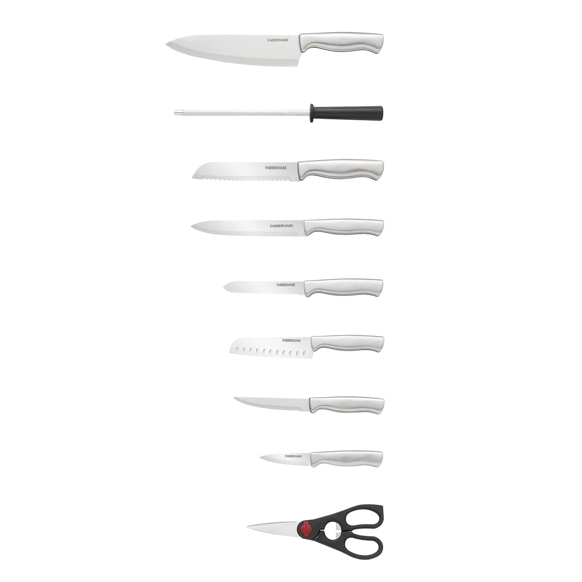 Farberware black pinewood block for organized knife storage