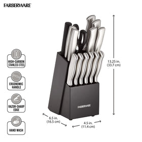 Farberware bread knife with serrated edge for crusty bread slicing