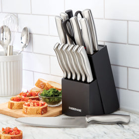 Farberware ergonomic satin handles reduce fatigue during prep