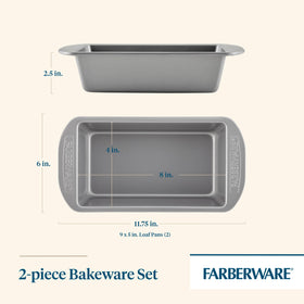 Farberware loaf pan inside nonstick coating for easy release