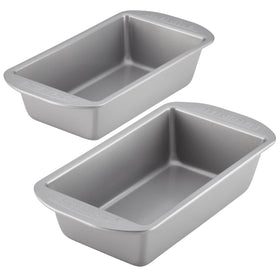 Farberware meatloaf pan top view gray for even browning