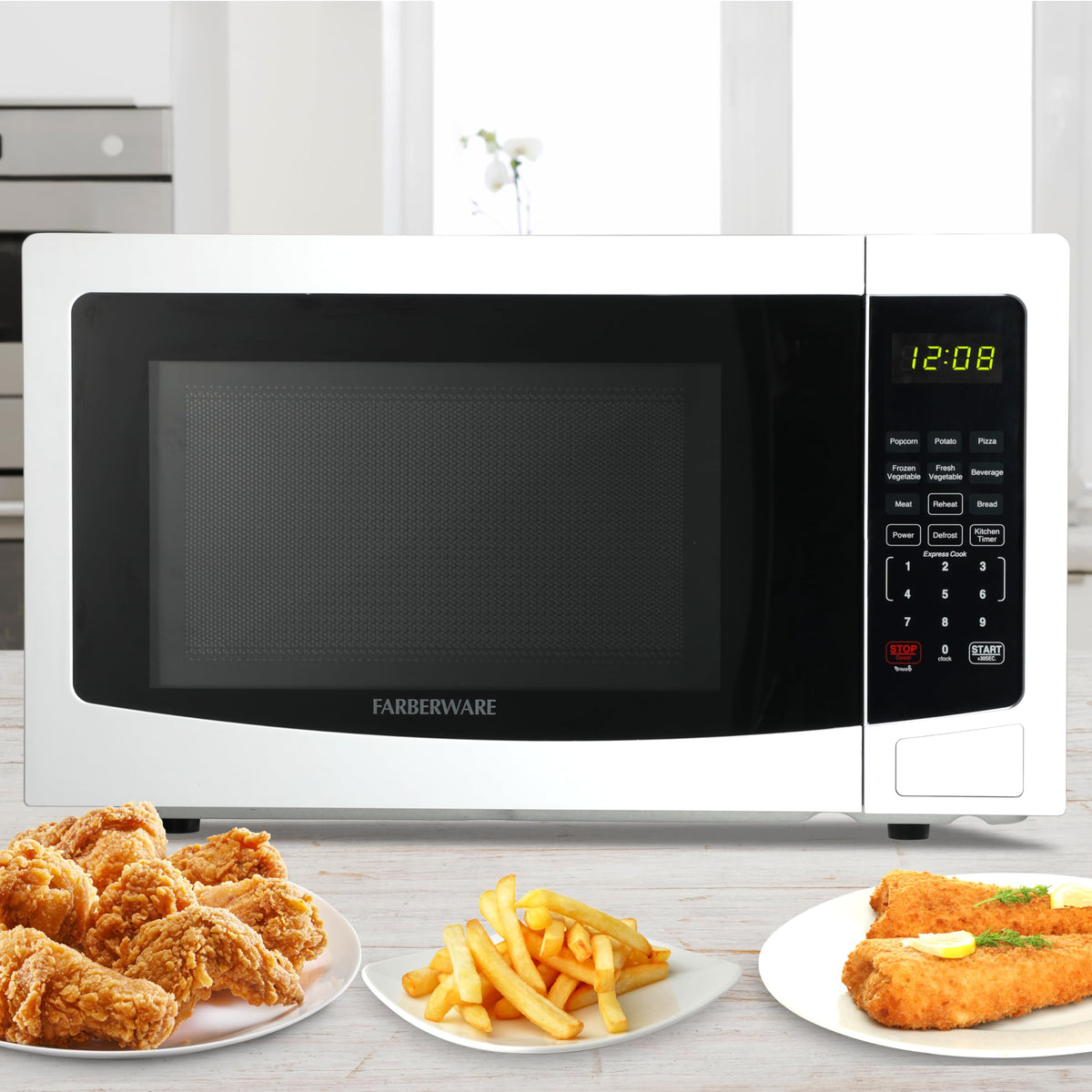 Farberware microwave child safety lock supports safe family use.