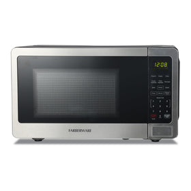 Farberware microwave compact design heats evenly in small kitchens.