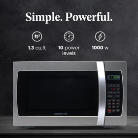 Farberware microwave control panel with quick settings for fast meals.